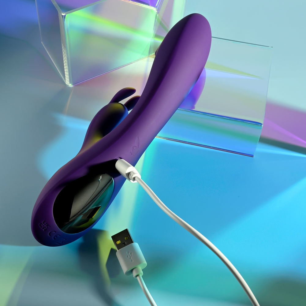 Playboy Pleasure On Repeat Purple 19.7 Cm Usb Rechargeable Rabbit Vibrator