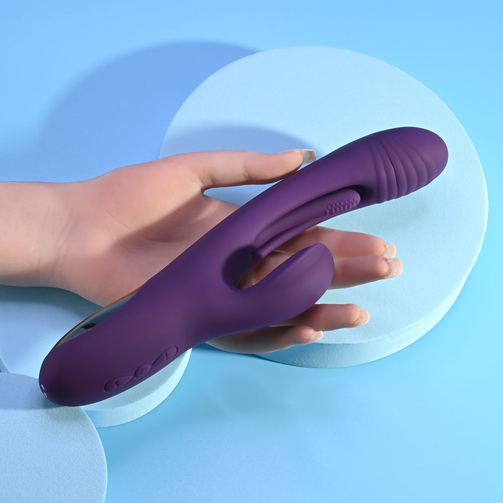 Playboy Pleasure The Thrill Purple 24.4 Cm Usb Rechargeable Rabbit Vibrator
