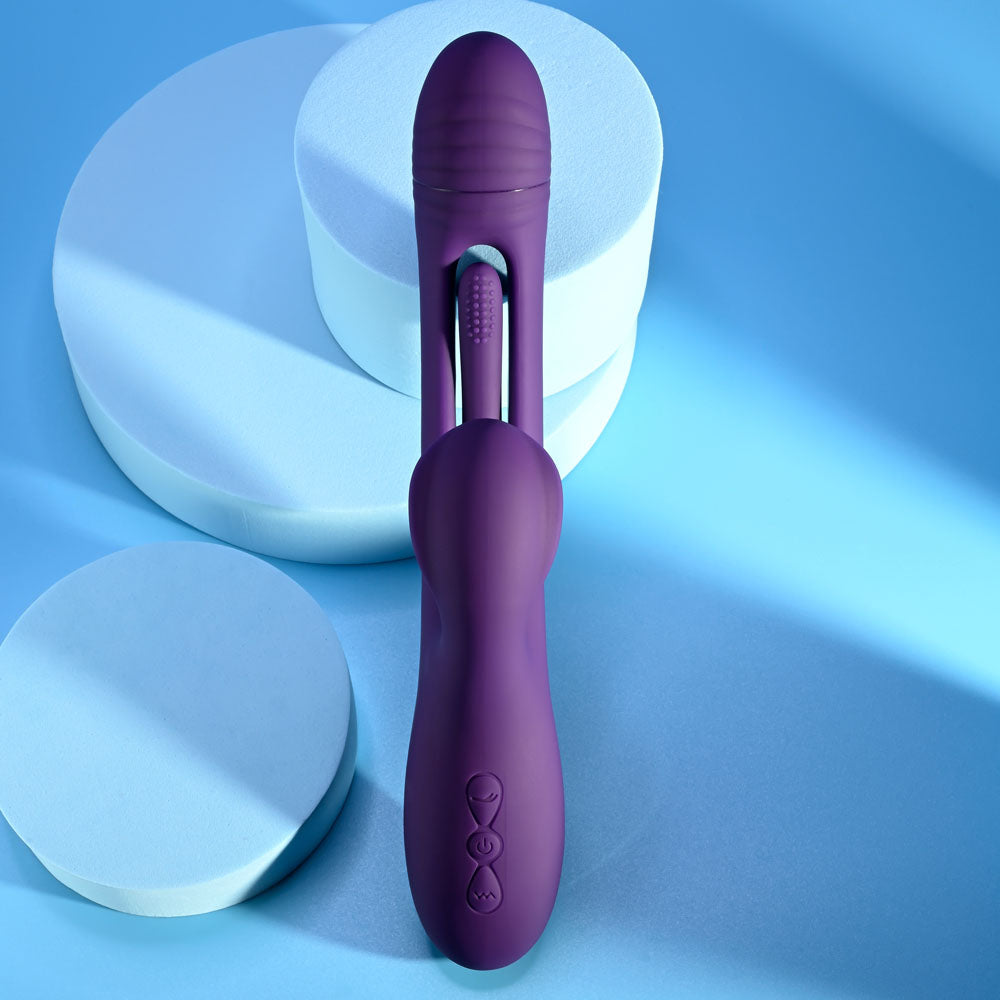 Playboy Pleasure The Thrill Purple 24.4 Cm Usb Rechargeable Rabbit Vibrator
