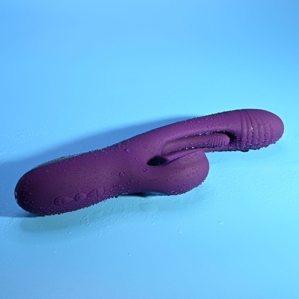 Playboy Pleasure The Thrill Purple 24.4 Cm Usb Rechargeable Rabbit Vibrator