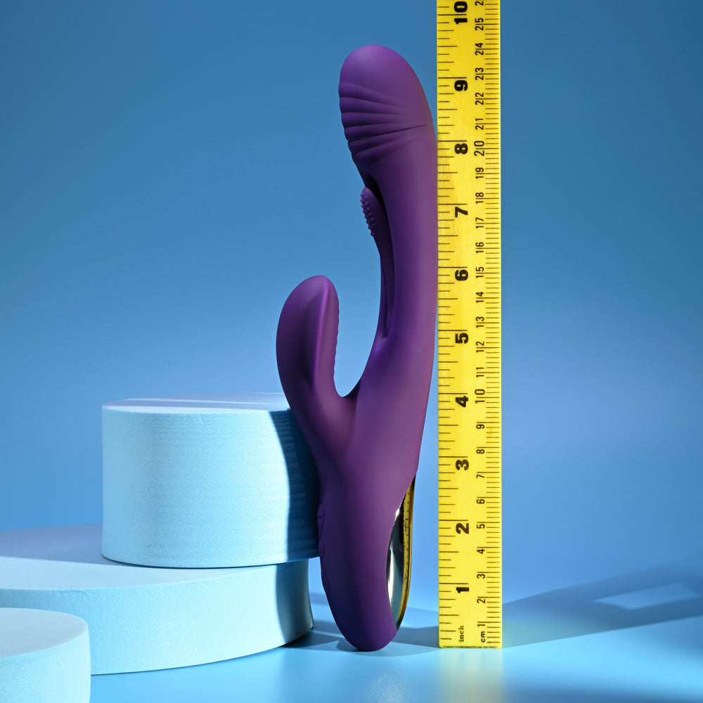 Playboy Pleasure The Thrill Purple 24.4 Cm Usb Rechargeable Rabbit Vibrator