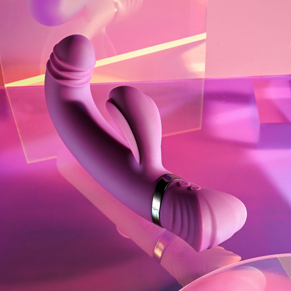 Playboy Pleasure Tap That Purple 16.5 Cm Usb Rechargebale Rabbit Vibrator