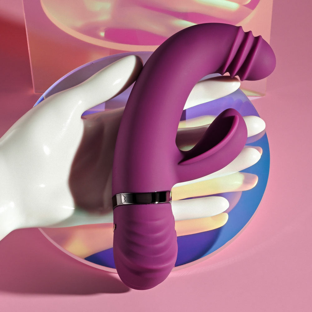 Playboy Pleasure Tap That Purple 16.5 Cm Usb Rechargebale Rabbit Vibrator