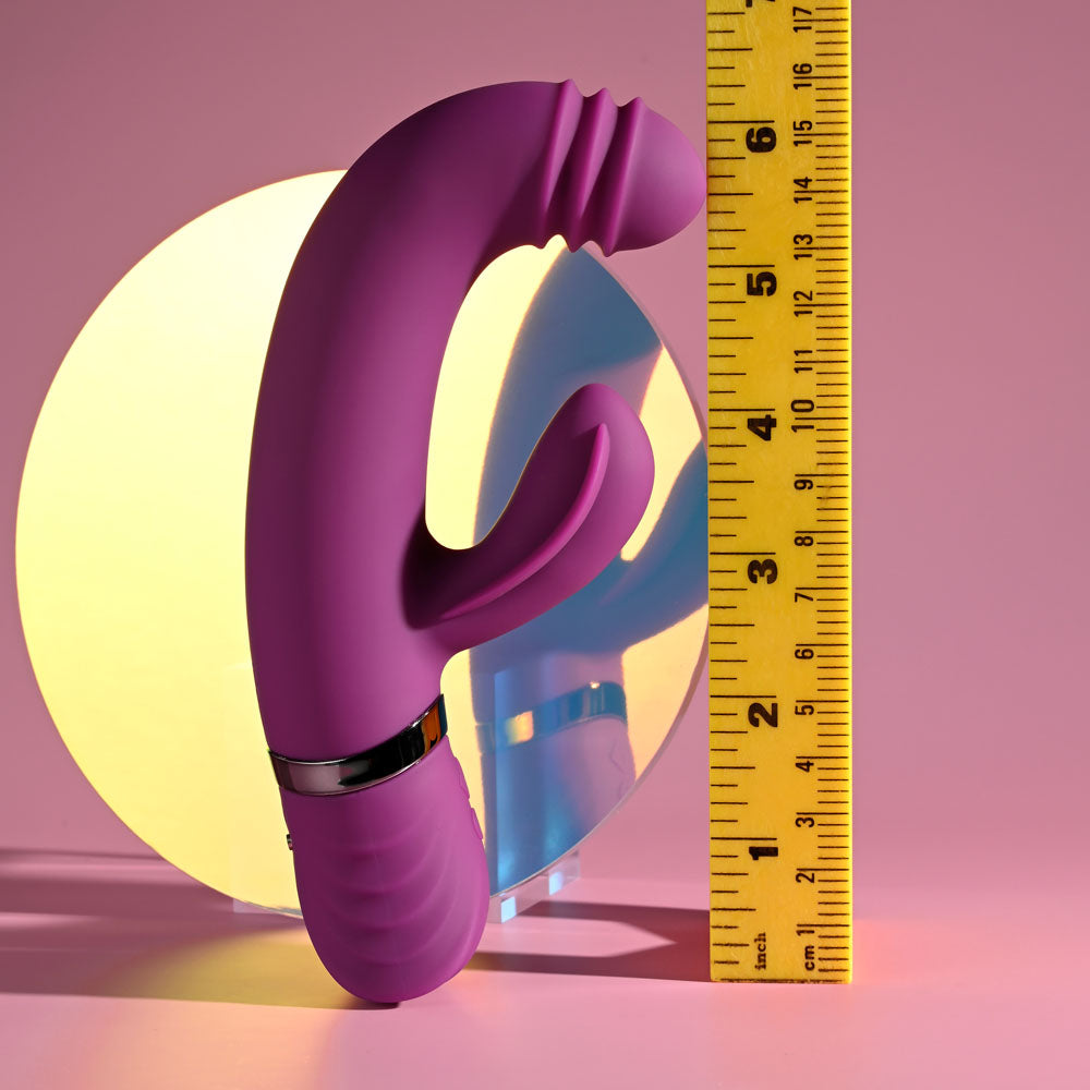 Playboy Pleasure Tap That Purple 16.5 Cm Usb Rechargebale Rabbit Vibrator
