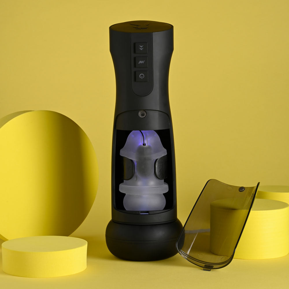 Playboy Pleasure End Game Usb Rechargeable Vibrating & Self Sanitising Stroker