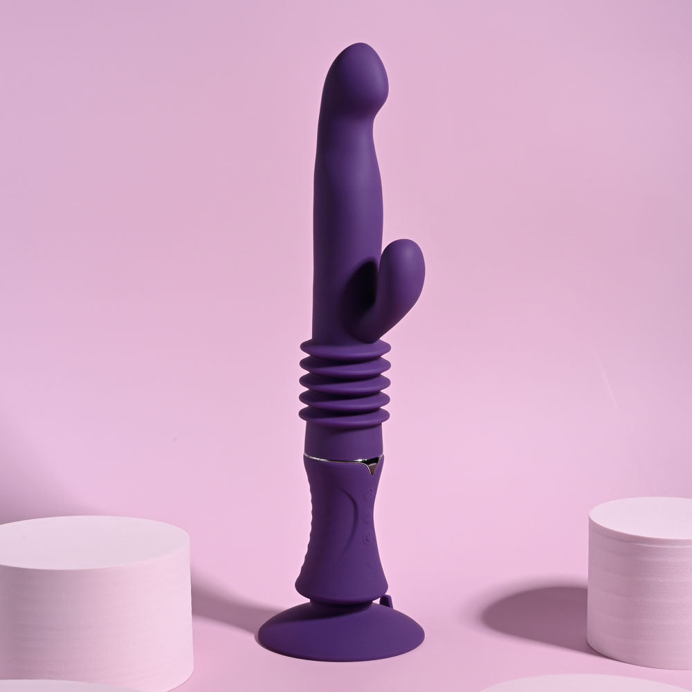 Playboy Pleasure Hoppy Ending Purple 29.2 Cm Usb Rechargeable Thrusting Rabbit Vibrator