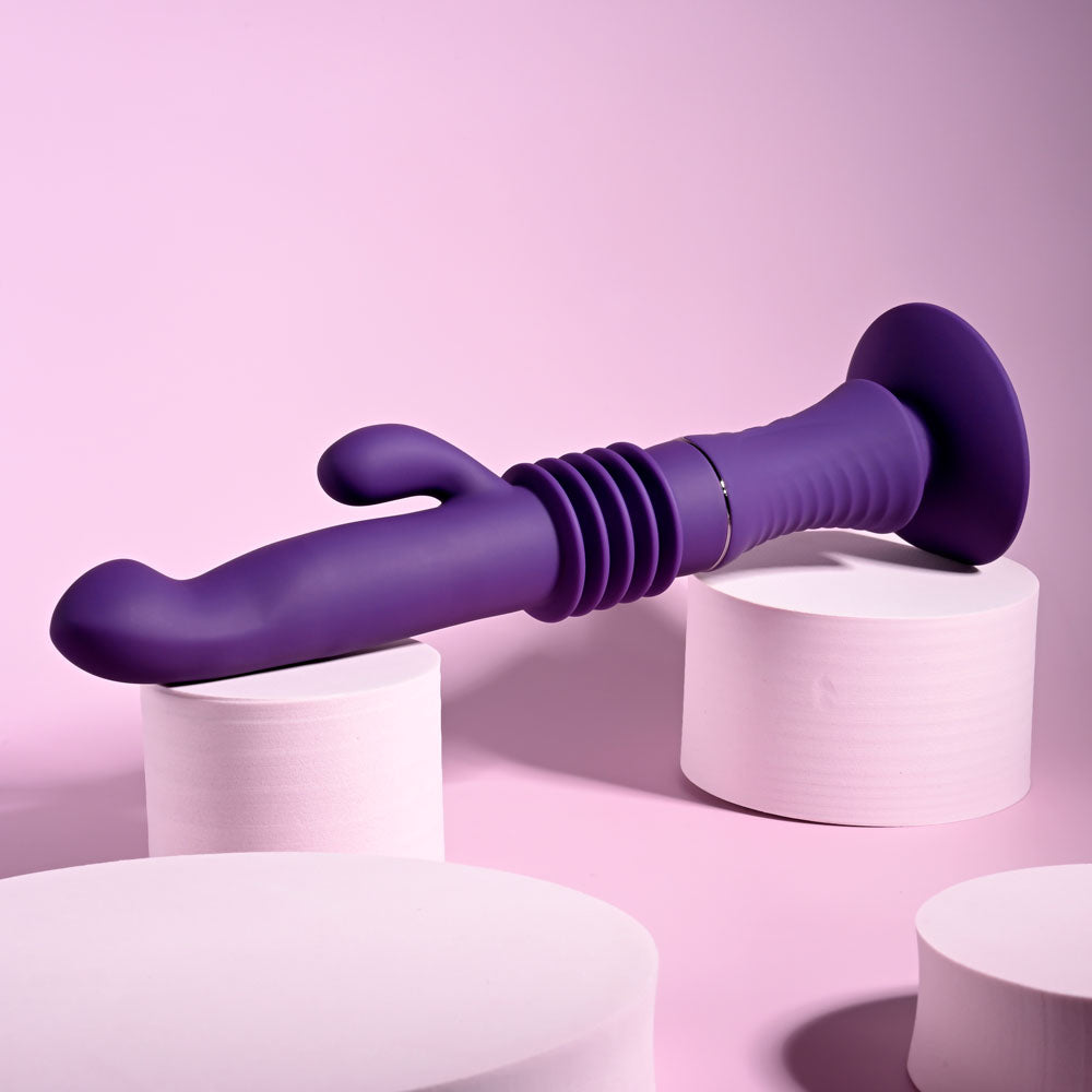 Playboy Pleasure Hoppy Ending Purple 29.2 Cm Usb Rechargeable Thrusting Rabbit Vibrator