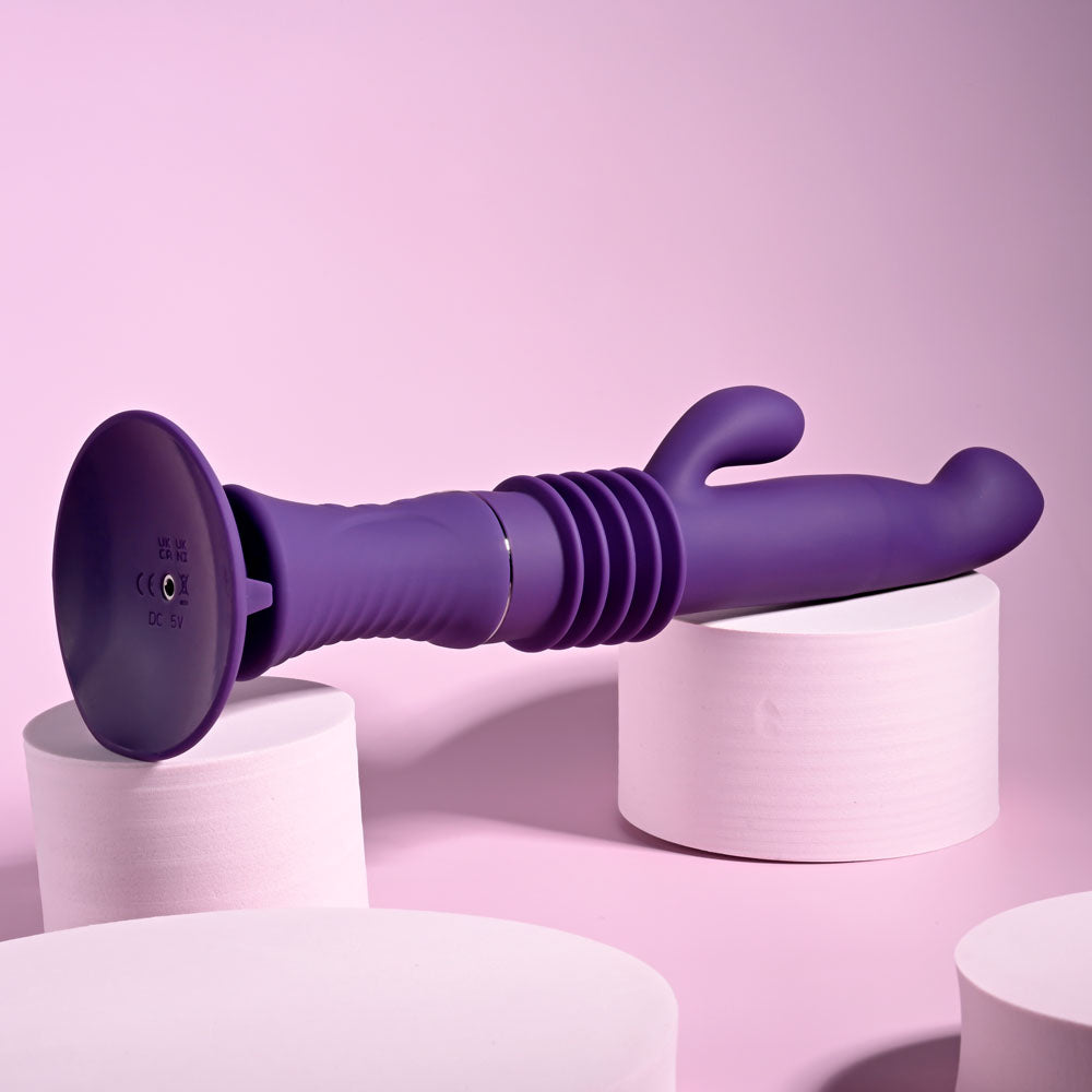 Playboy Pleasure Hoppy Ending Purple 29.2 Cm Usb Rechargeable Thrusting Rabbit Vibrator