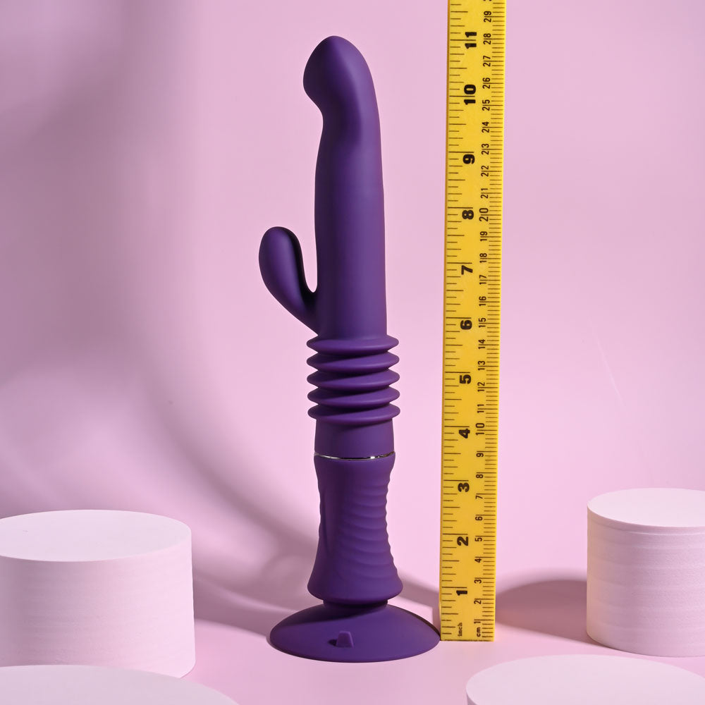 Playboy Pleasure Hoppy Ending Purple 29.2 Cm Usb Rechargeable Thrusting Rabbit Vibrator