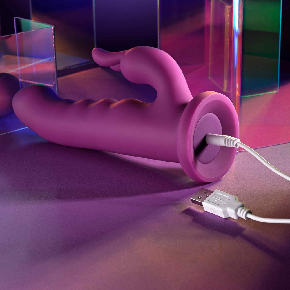 Playboy Pleasure Fluffle Purple 19.7 Cm Usb Rechargeable Rabbit Vibrator