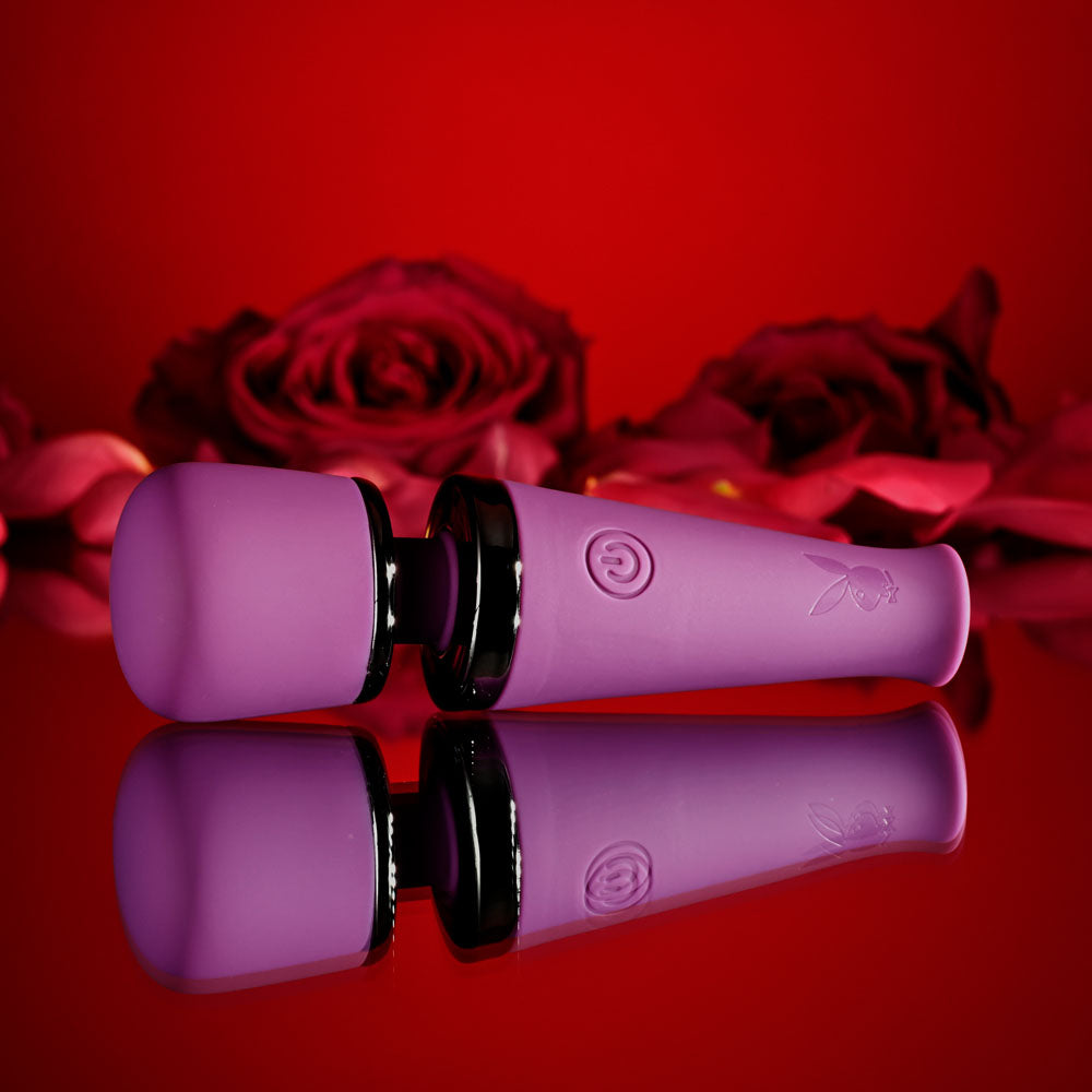 Playboy Pleasure Mic Drop Purple 11.4 Cm Usb Rechargeable Vibrating Mini Massage Wand