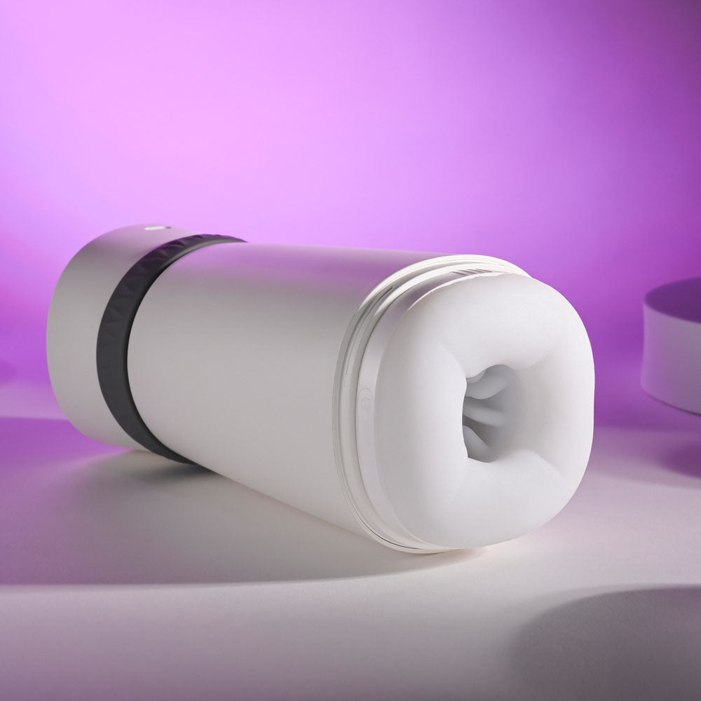 Playboy Pleasure Twist & Stroke White Usb Rechargeable Heating Stroker With Uv Cleaning