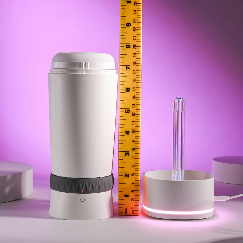 Playboy Pleasure Twist & Stroke White Usb Rechargeable Heating Stroker With Uv Cleaning