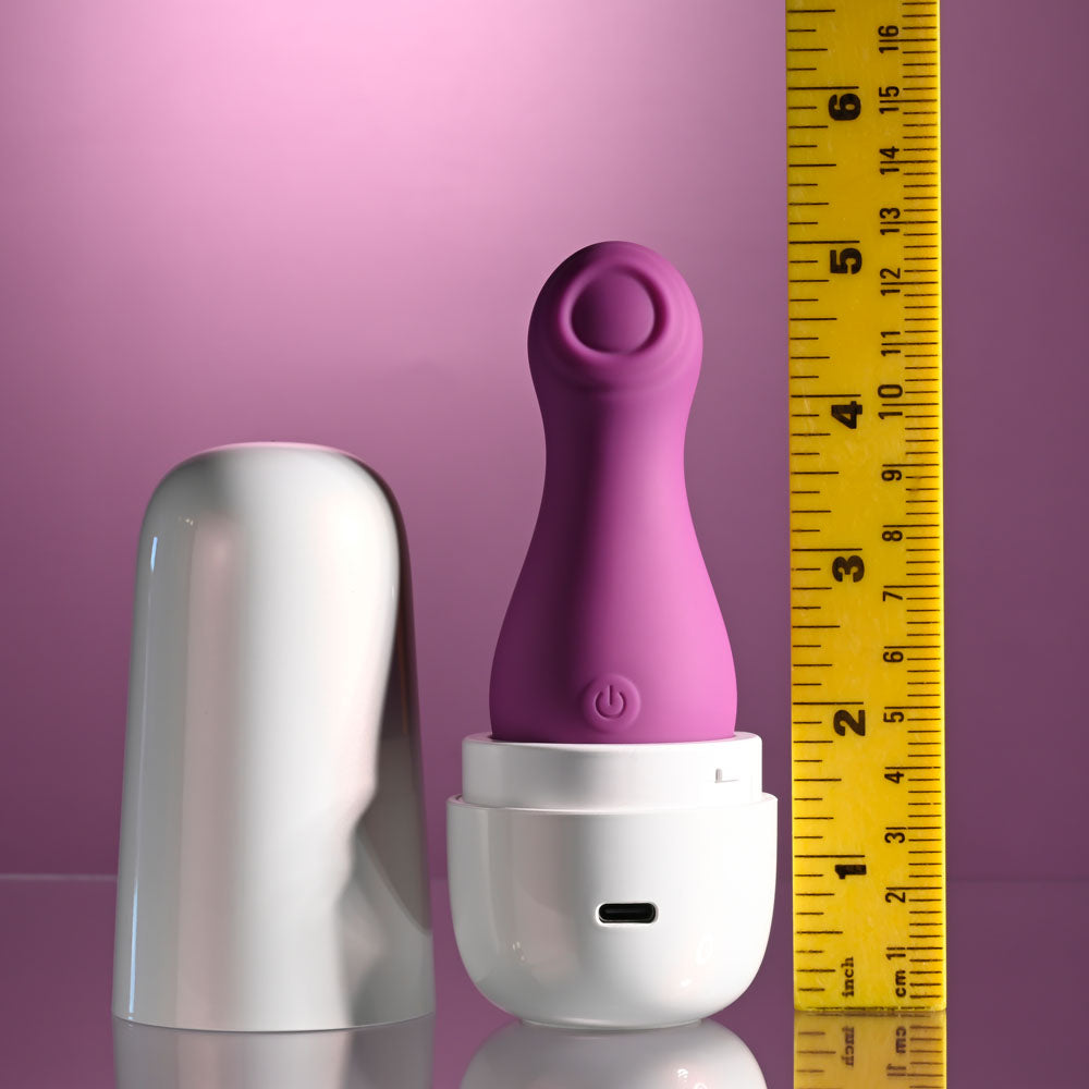 Playboy Pleasure The Jet Set Tapping Purple 10.2 Cm Tapping Stimulator With Charging Case