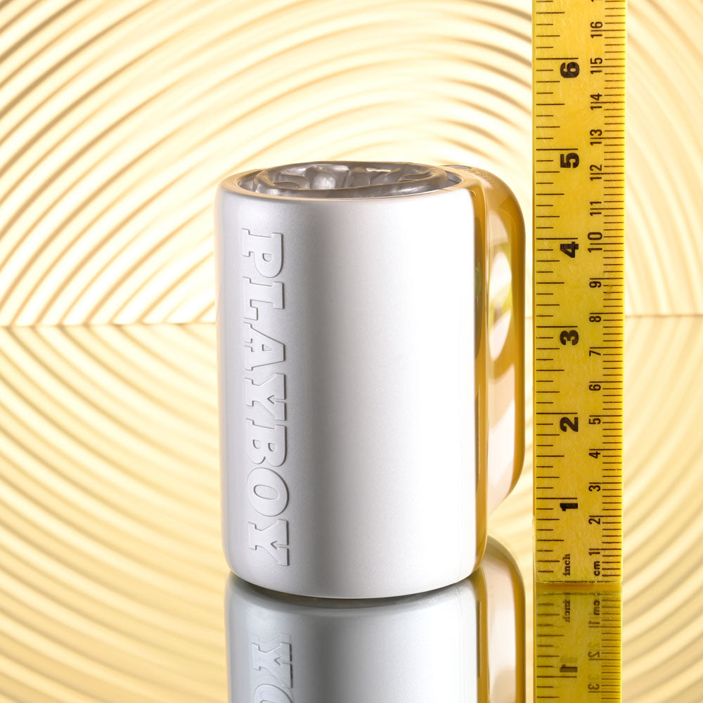 Playboy Pleasure Spin Doctor White Usb Rechargeable Vibrating & Spinning Stroker