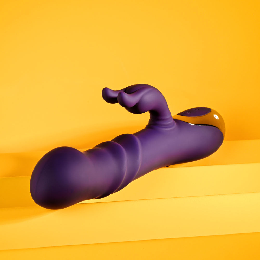 Playboy Pleasure Bunny Punch Purple 24.4 Cm Usb Rechargeable Twirling Rabbit Vibrator