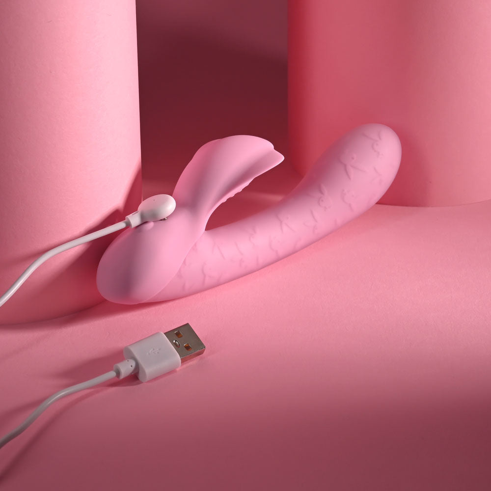 Playboy Pleasure Rabbit Party Pink 15.2 Cm Usb Rechargeable Rabbit Vibrator