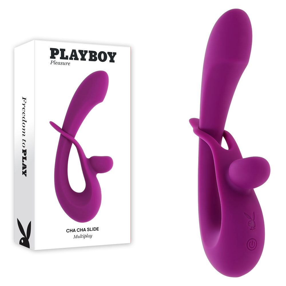 Playboy Pleasure Cha Cha Slide Purple 20 Cm Usb Rechargeable Rabbit Vibrator