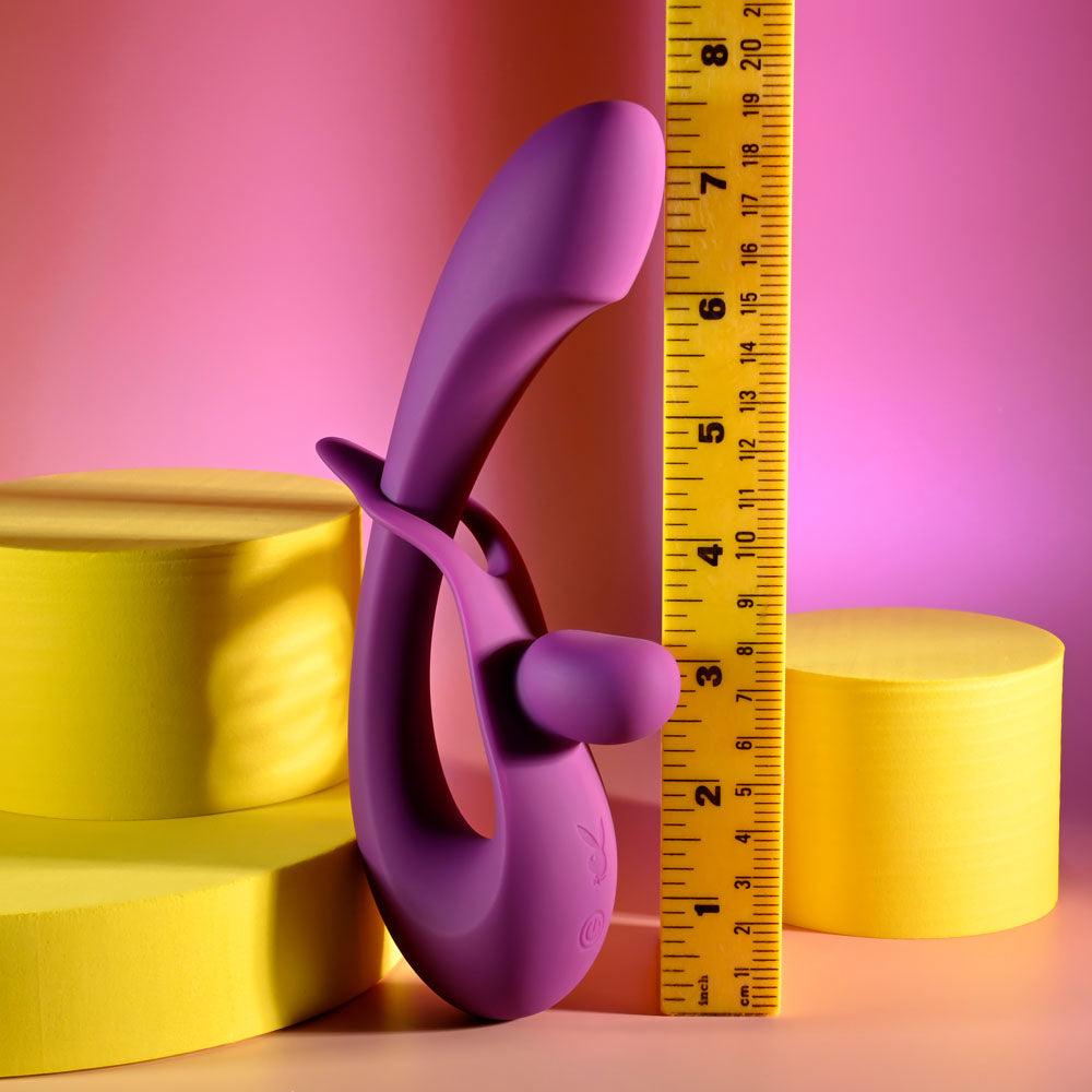 Playboy Pleasure Cha Cha Slide Purple 20 Cm Usb Rechargeable Rabbit Vibrator