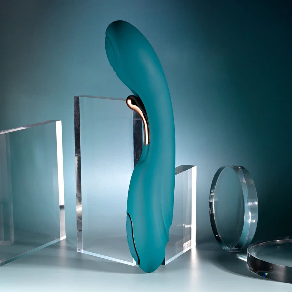 Playboy Pleasure Aurelie Green 22.7 Cm Usb Rechargeable Vibrator With Internal Flicker