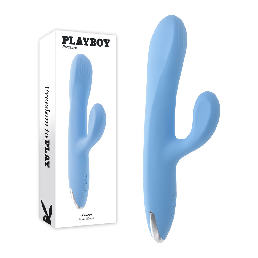 Playboy Pleasure Up And Away Blue 26.7 Cm Usb Rechargeable Rabbit Vibrator