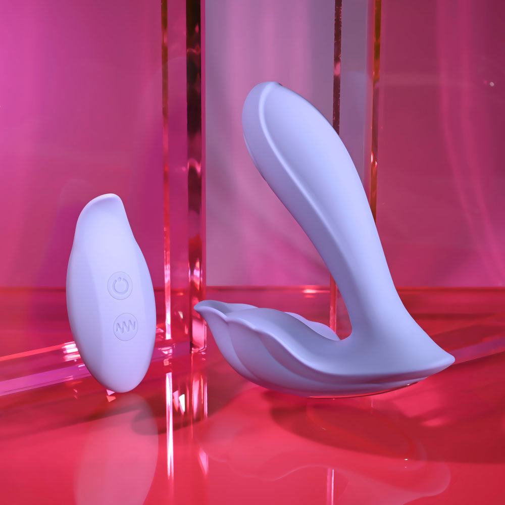 Playboy Pleasure Lilac Fantasy Purple 13.5 Cm Usb Rechargeable Tapping Vibrator With Remote