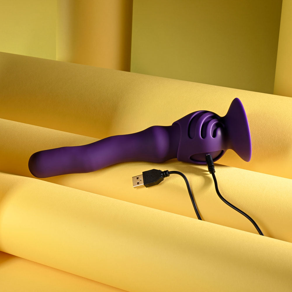 Playboy Pleasure Wiggle It Purple 23.9 Cm Usb Rechargeable Wiggling Vibrator
