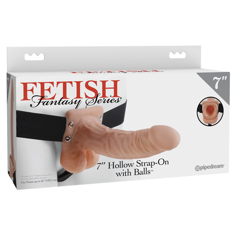 Fetish Fantasy Series 7'' Hollow Strap On With Balls Flesh 17.8 Cm (7'') Hollow Strap On