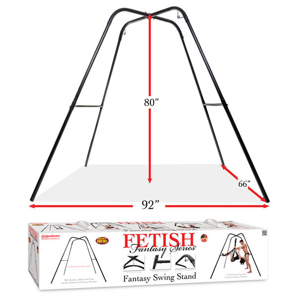 Fetish Fantasy Series Fantasy Swing Stand Black Swing Stand (No Swing Included)