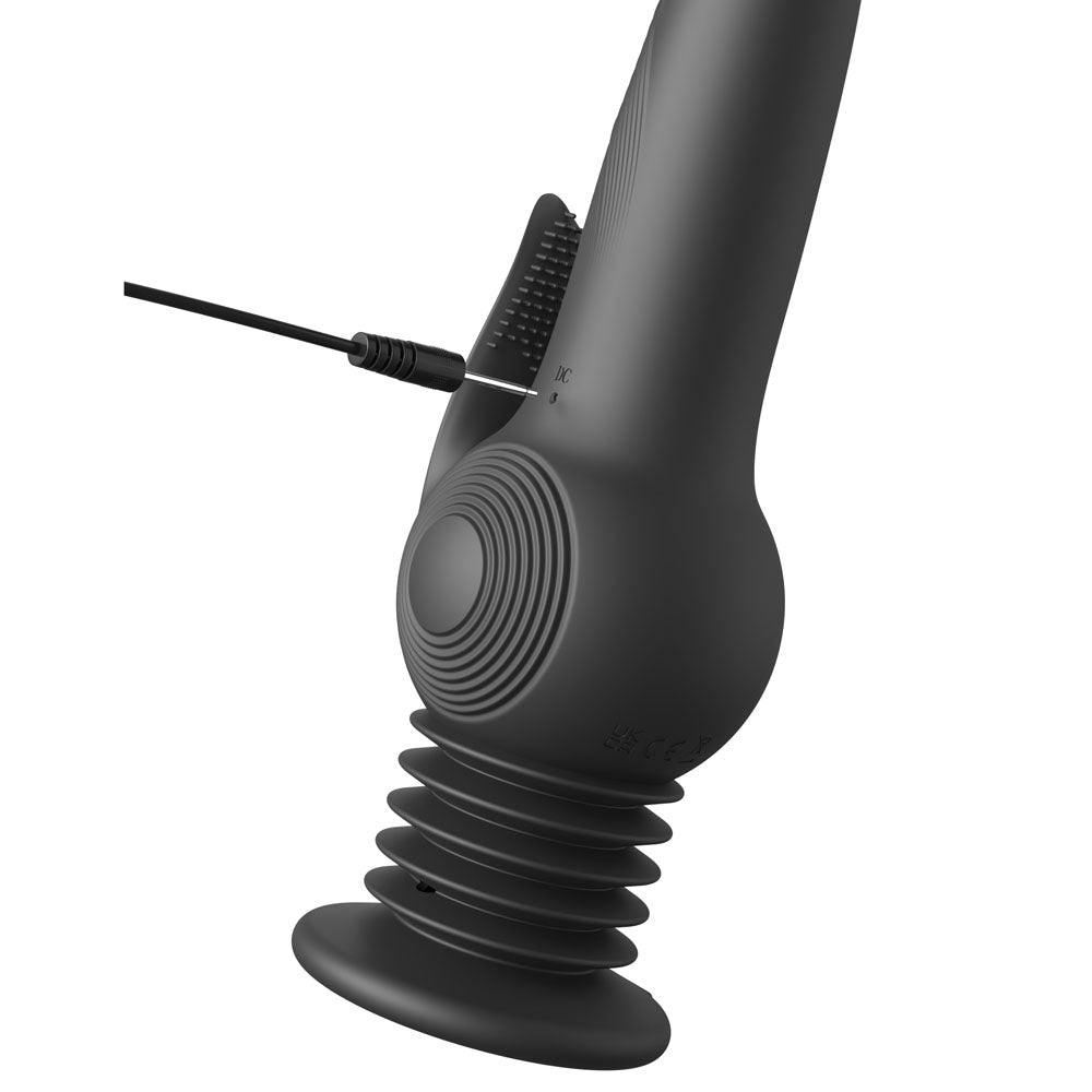 Fetish Fantasy Series Pogo Thruster Black Usb Rechargeable 23.5 Cm Gyrating Rabbit Vibrator