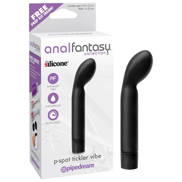 Anal Fantasy Collection P Spot Tickler Vibe Black 12 Cm (4.75'') Prostate Vibrator