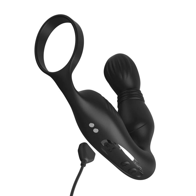 Anal Fantasy Elite Ass Gasm P Spot Milker Black Usb Rechargeable Prostate Massage With Cock Ring