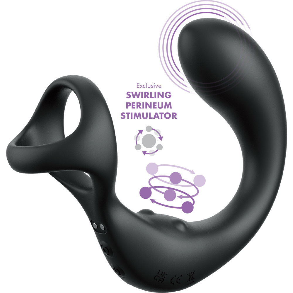 Anal Fantasy Elite Ass Gasm Taint Alizer Black Usb Rechargeable Prostate Massage With Cock Ring