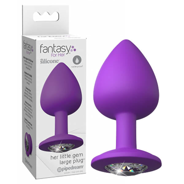 Fantasy For Her Little Gem Large Plug Purple 9.6 Cm Butt Plug With Jewel Base