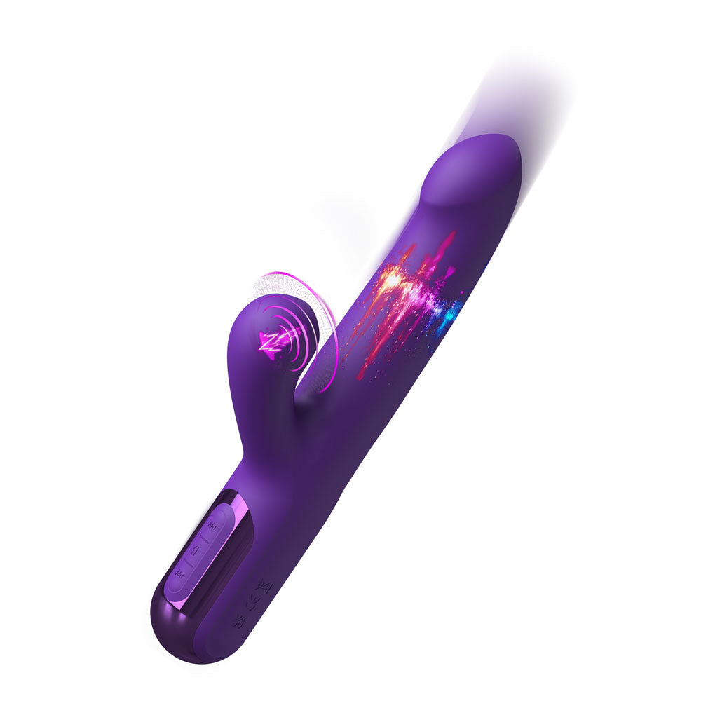 Fantasy For Her Super Soni X Thruster Purple Usb Rechargeable Thrusting Rabbit Vibrator