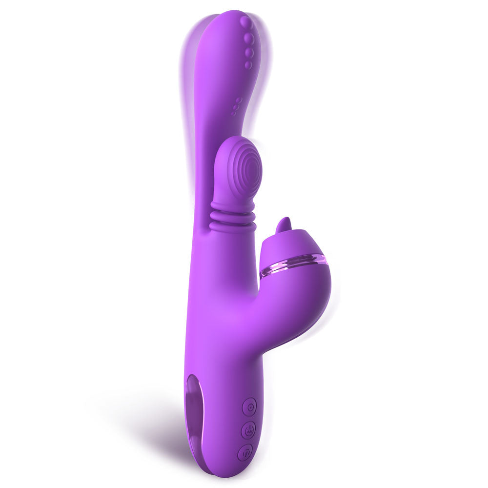 Fantasy For Her Inti Motion Pulse Pro Purple 24 Cm Usb Rechargeable Swirling & Flicking Rabbit Vibrator
