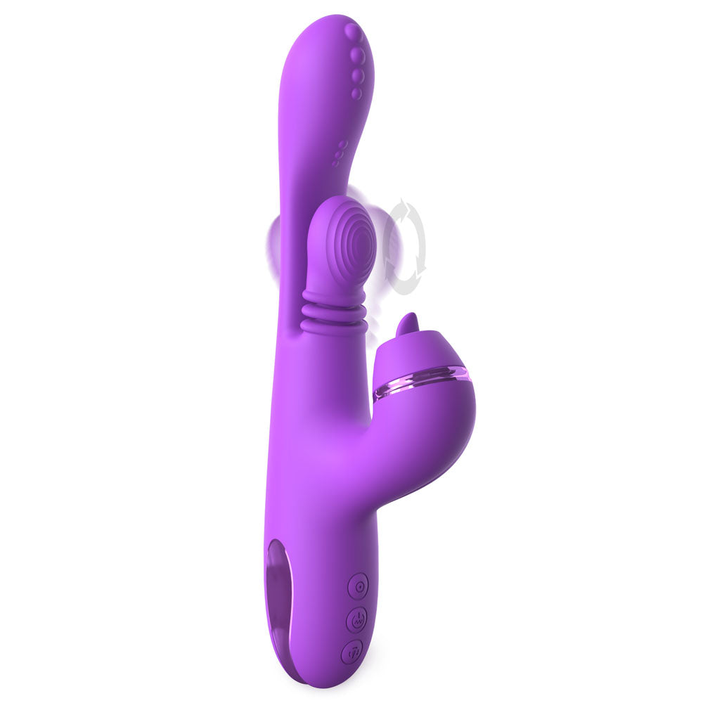 Fantasy For Her Inti Motion Pulse Pro Purple 24 Cm Usb Rechargeable Swirling & Flicking Rabbit Vibrator