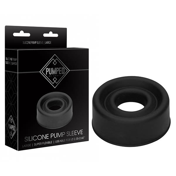 Pumped Silicone Pump Sleeve Black Large Penis Pump Sleeve