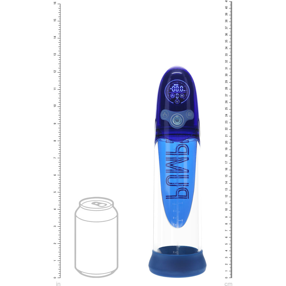 Pumped Aqua Pro Auto Pump Blue Blue/Clear Usb Rechargeable Ai Enabled Submersible Auto Penis Pump