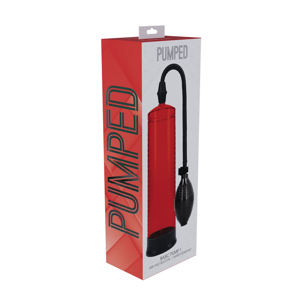 Pumped Basic Pump 1 Red Red Penis Pump