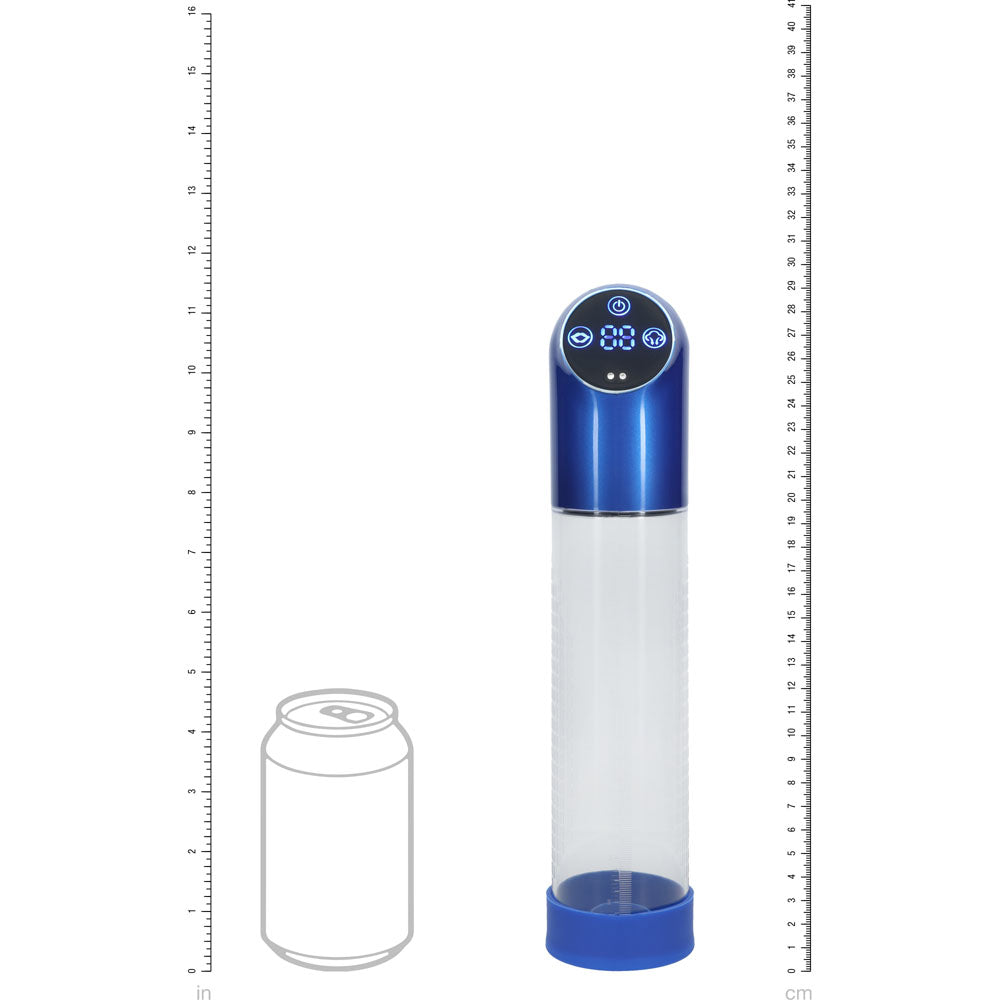 Pumped Automatic Waterproof Pump Metal Blue Blue/Clear Usb Rechargeable Automatic Penis Pump