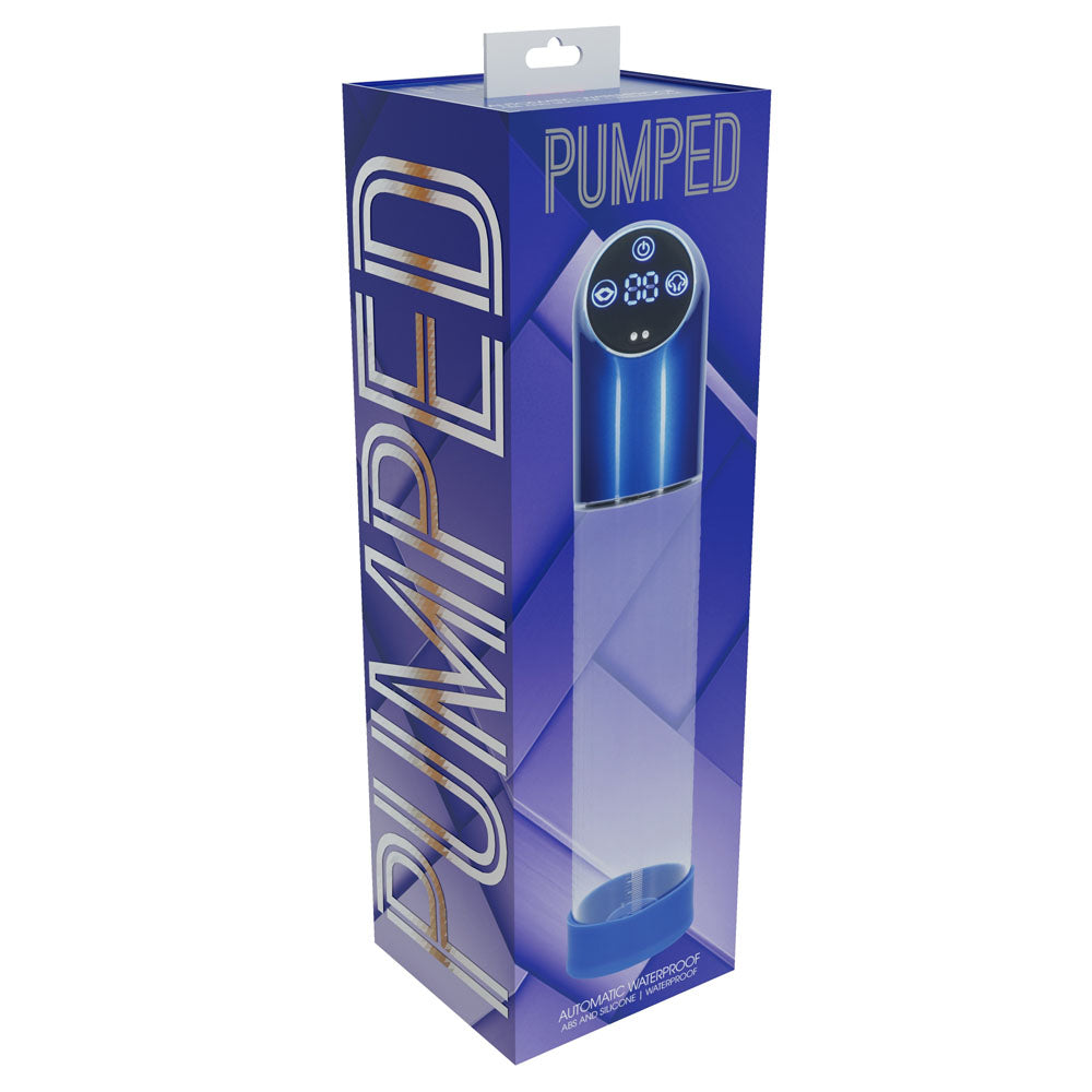 Pumped Automatic Waterproof Pump Metal Blue Blue/Clear Usb Rechargeable Automatic Penis Pump