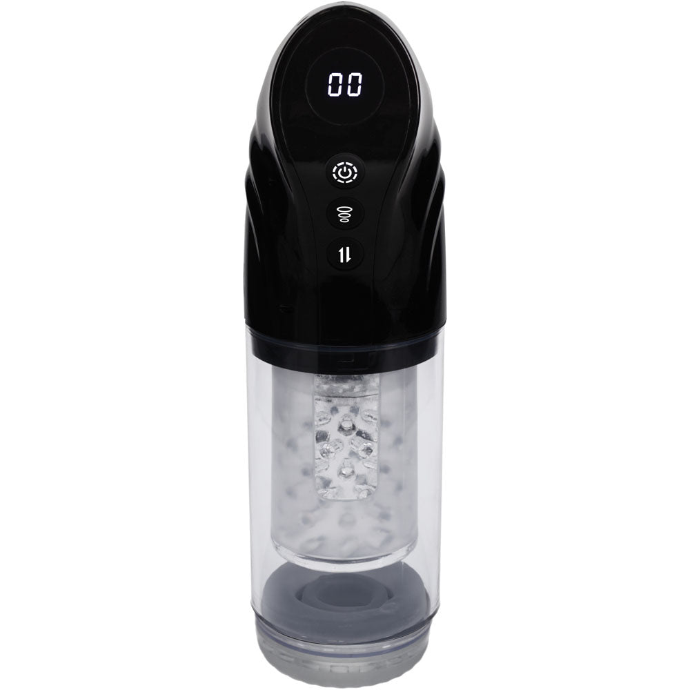 Pumped Strokemate Black/Clear Usb Rechargeable Sucking Rotating And Thrusting Auto Masturbator