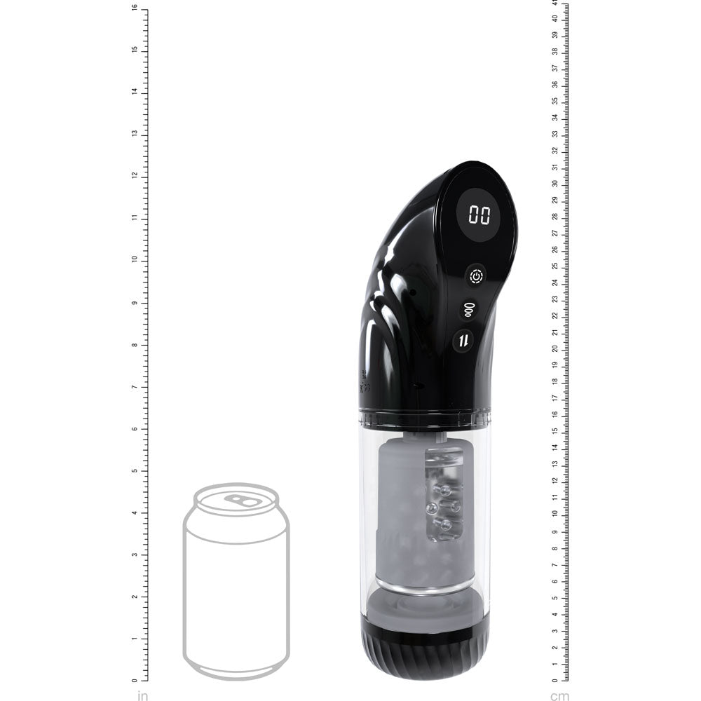 Pumped Strokemate Black/Clear Usb Rechargeable Sucking Rotating And Thrusting Auto Masturbator