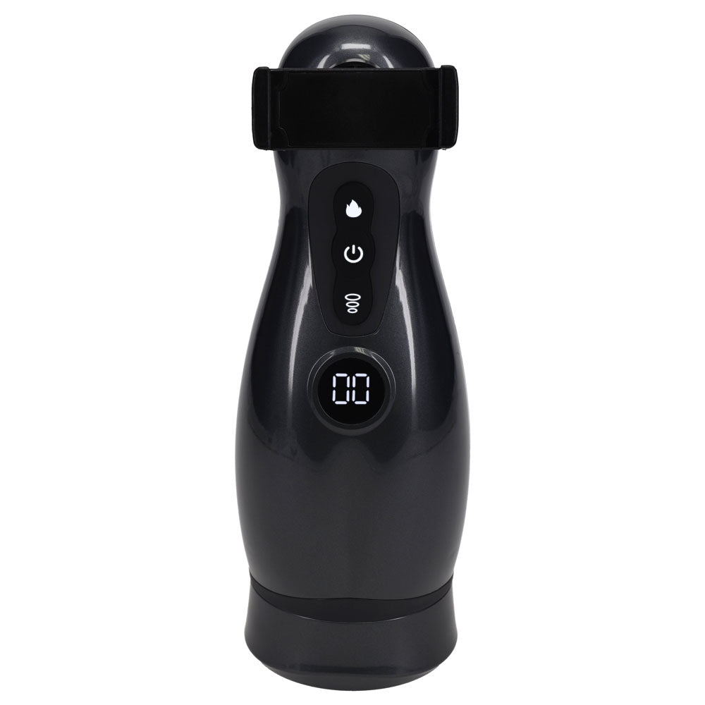 Pumped Virtuo Gunmetal Gunmetal Grey/Clear Usb Rechargeable Sucking And Vibrating Auto Masturbator