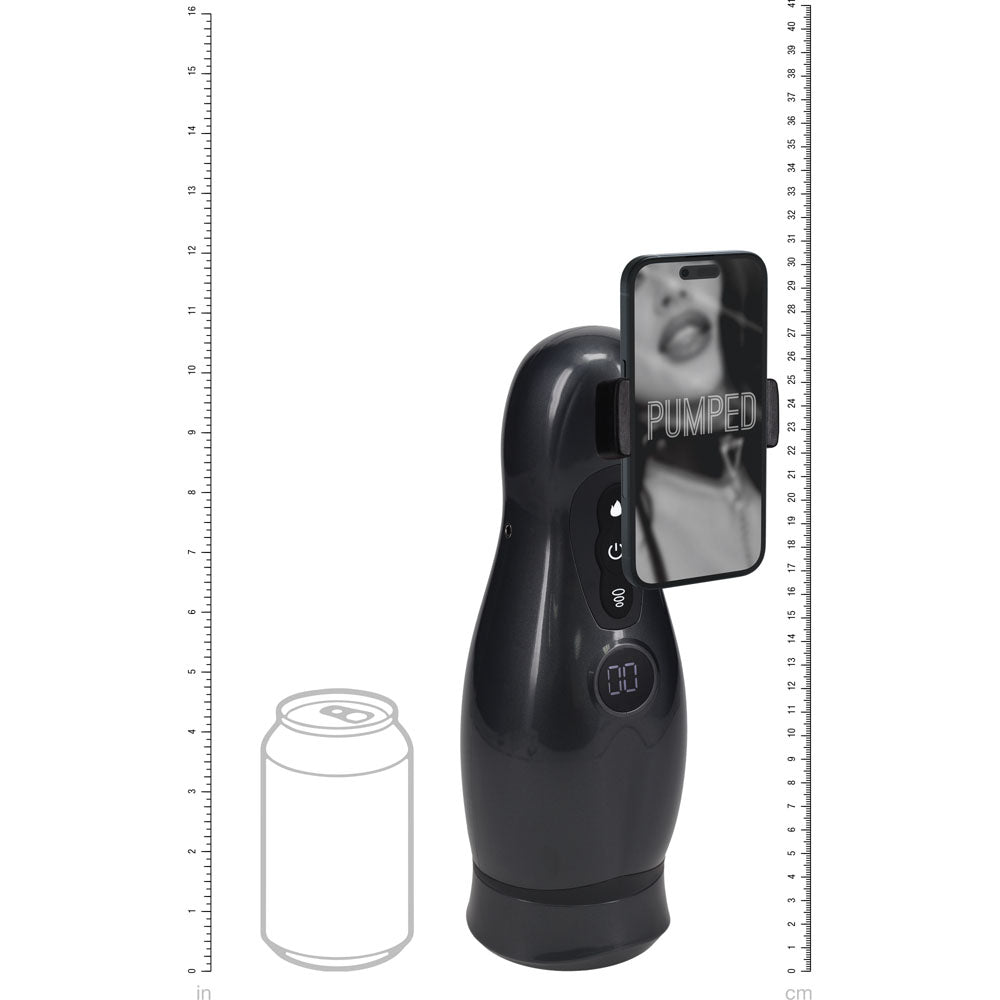 Pumped Virtuo Gunmetal Gunmetal Grey/Clear Usb Rechargeable Sucking And Vibrating Auto Masturbator