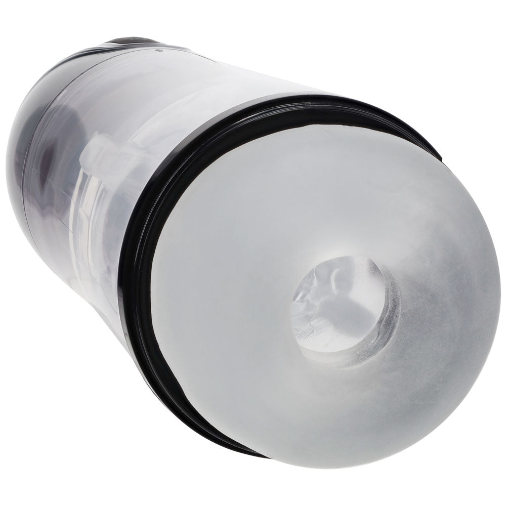 Pumped Sonic Pull Gunmetal Gunmetal Grey/Clear Usb Rechargeable Sucking And Vibrating Auto Masturbator