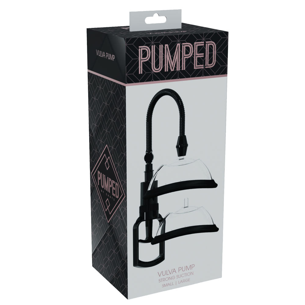 Pumped Vulva Pump Black Black Vagina Pump With 2 Cups