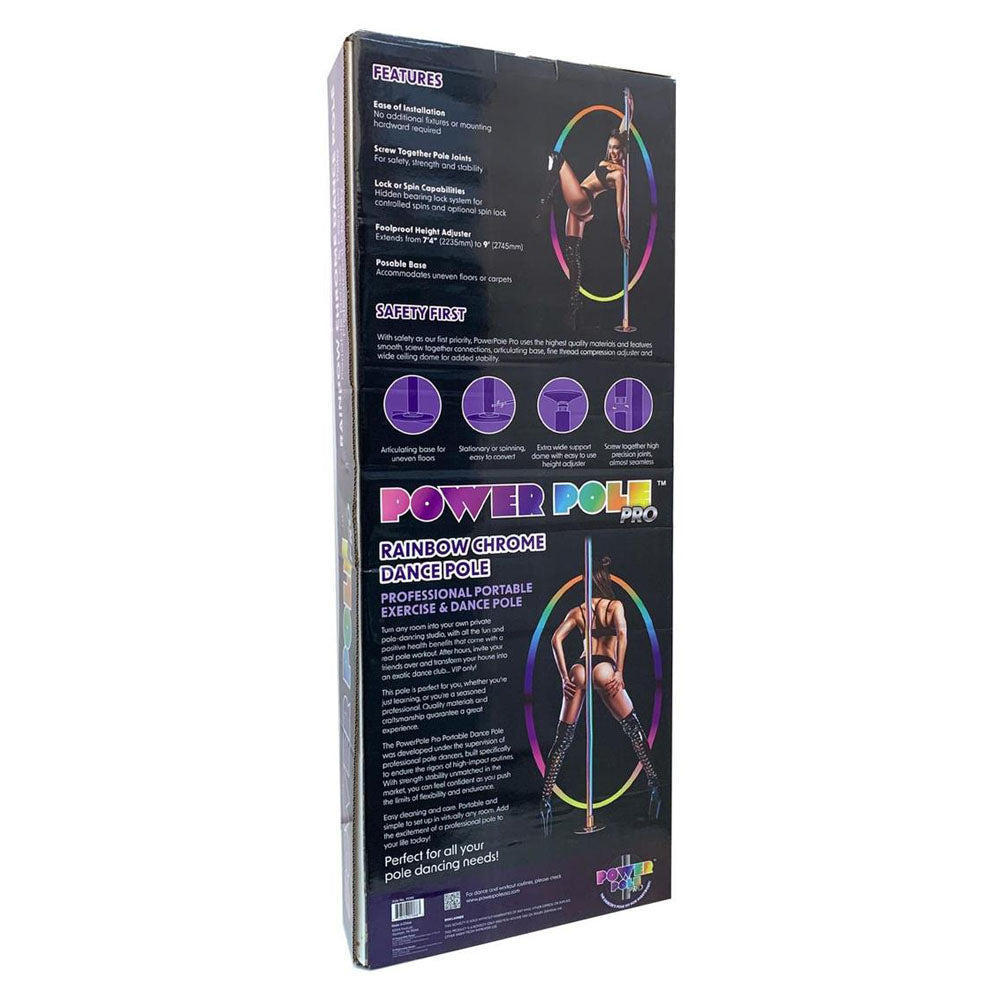 Power Pole Pro Rainbow Rainbow Chrome Dance Pole Kit