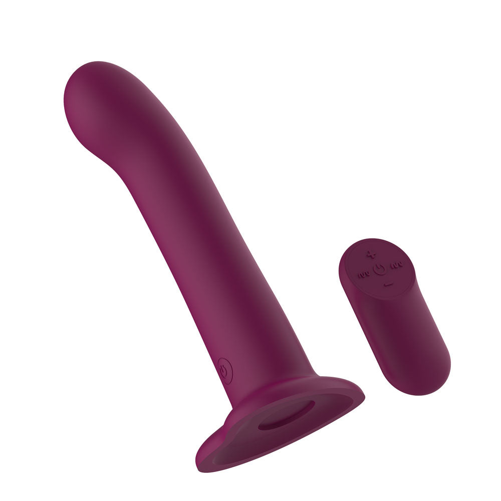 Passion Play Vibrating Dildo Purple Purple 18.2 Cm Usb Rechargeable Vibrating Dildo With Wireless Remote